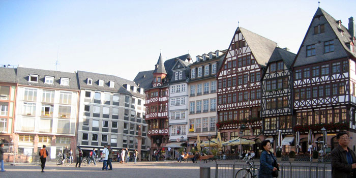 The Ostzelle houses in Romerberg, Old Town Frankfurt