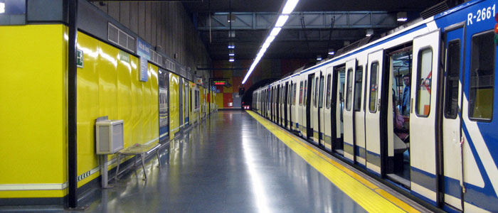 Madrid metro stop
