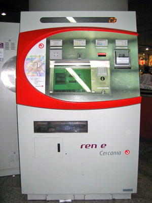 Renfe ticket kiosk