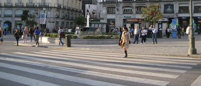 Puerta del Sol streets in Madrid