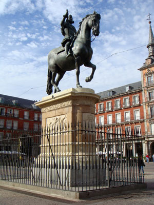 The equestrian statue of Felipe III