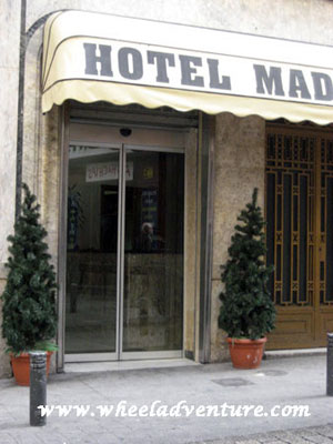 Entrance to Hotel Madrisol Madrid