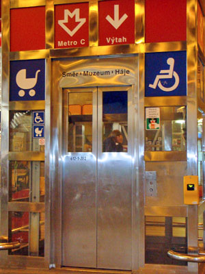 Elevator in Hlavni Station, Prague