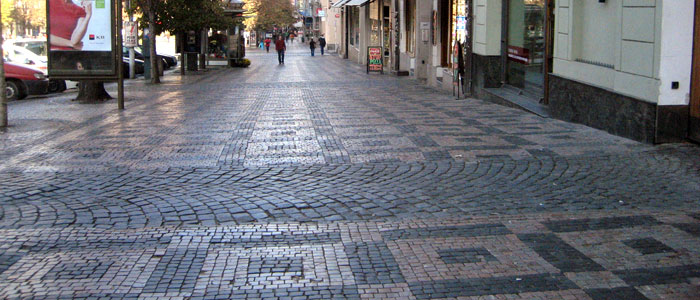 Sidewalk in Wenceslas Square