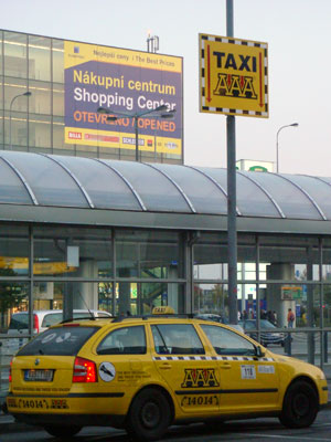 AAA Taxi at the Prague airport