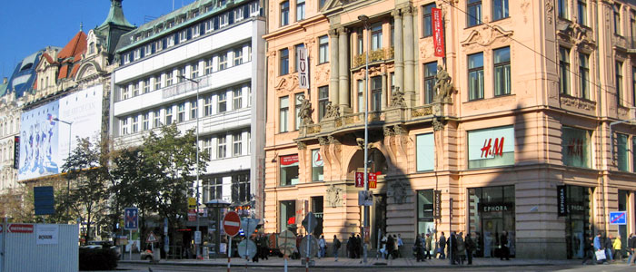 H and M store in Wenceslas Square