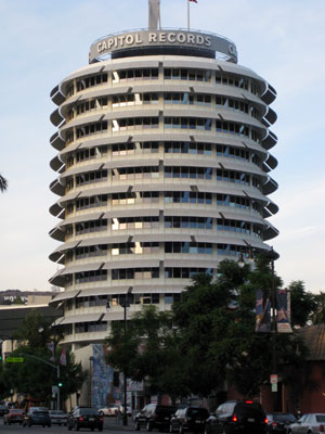 Capitol Records building in Hollywood