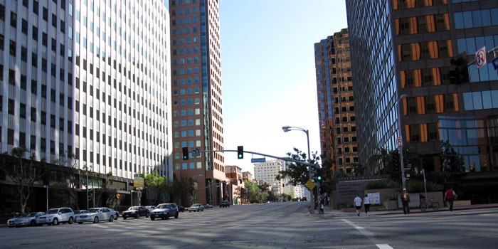 Intersection of Wilshire Blvd and Westwood Blvd