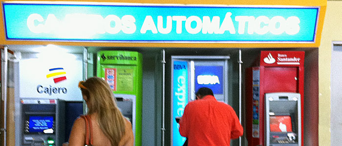 ATMs in Rafael Núñez International Airport in Cartagena, Colombia