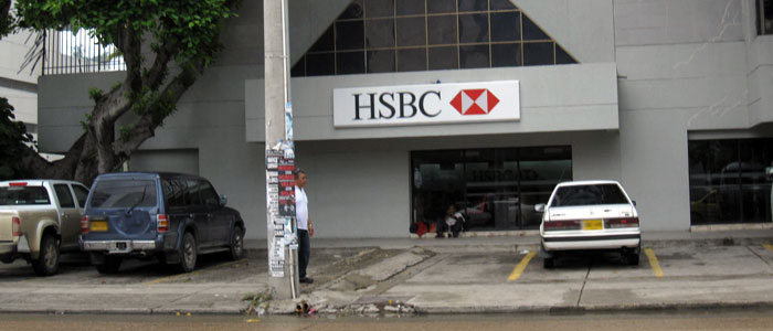 HSBC bank branch on San Martin in Bocagrande, Cartagena, Colombia