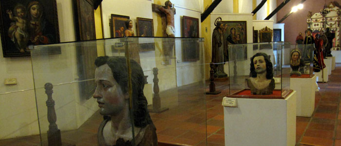 Busts of religious figures in San Pedro Claver Museum