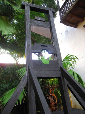 Guillotine in the Inquisition Palace