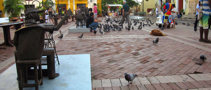Plaza San Pedro Claver in Old City Cartagena